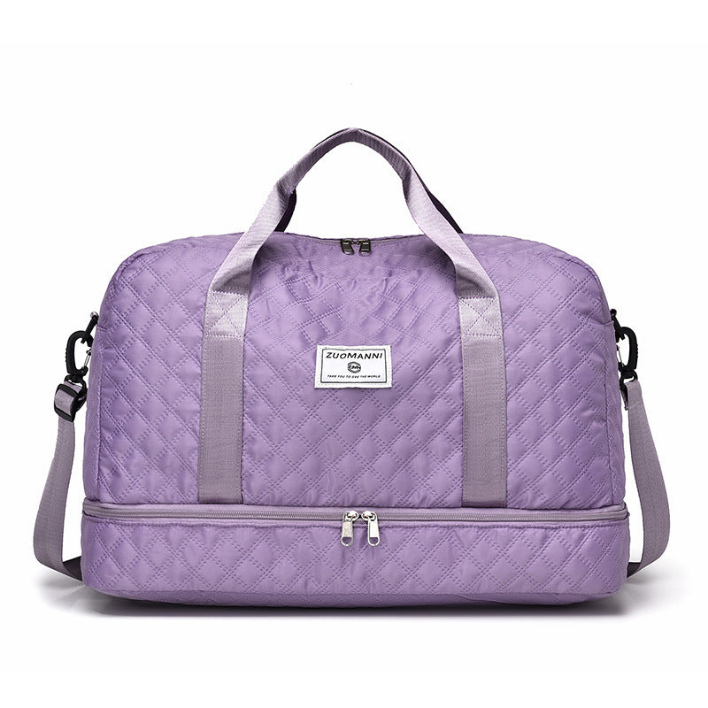 🔥Elegante bolsa de viaje de gran capacidad con diseño de separación para uso húmedo y seco, adecuada para yoga y fitness.