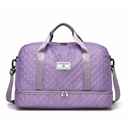 🔥Elegante bolsa de viaje de gran capacidad con diseño de separación para uso húmedo y seco, adecuada para yoga y fitness.