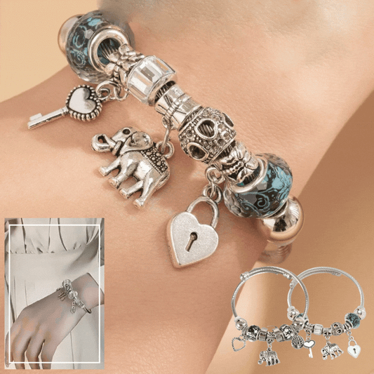 ✨💎【Gorąca wyprzedaż】💖Nowa damska kolorowa bransoletka z kryształowych koralików ze srebra próby 925-4220978