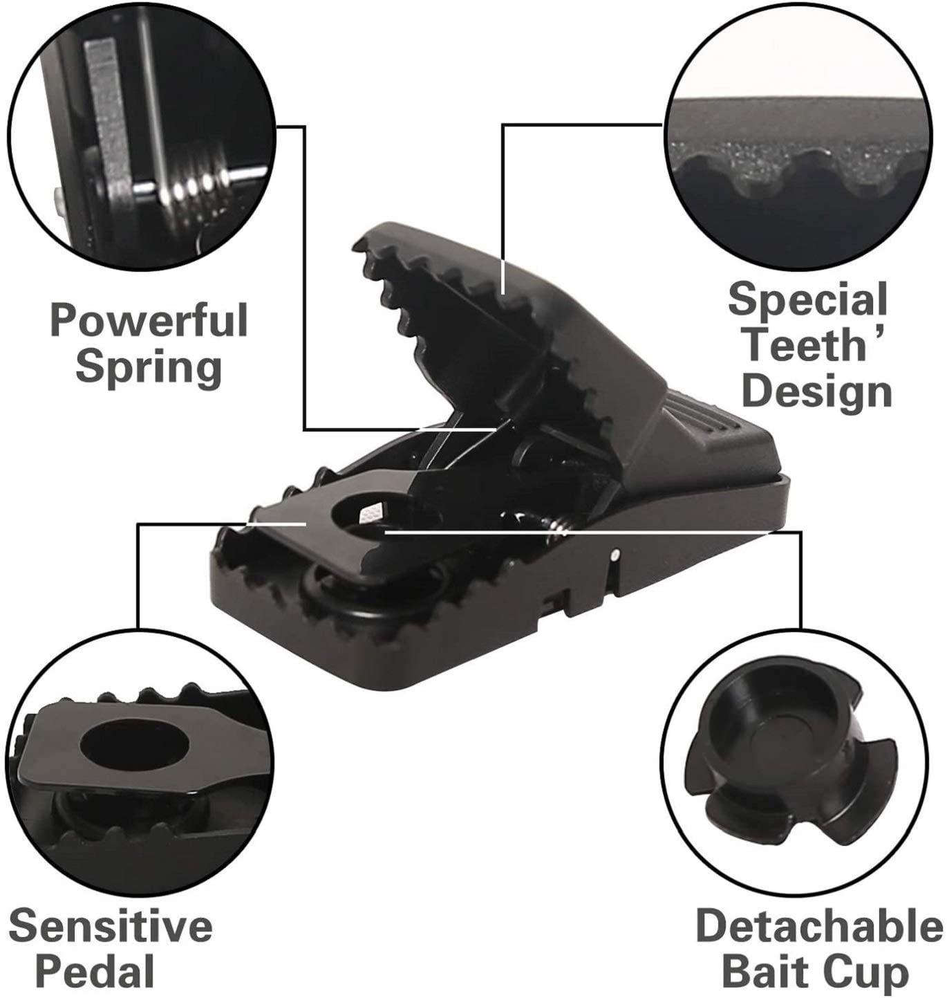 💥【4/6/8 τεμάχια】🐁Υψηλή ευαίσθητη επαναχρησιμοποιήσιμη ποντικοπαγίδα