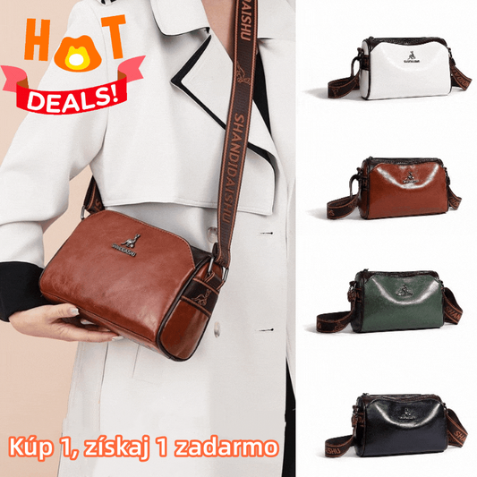 🔥【45% ZĽAVA】👜👜Veľkokapacitná mäkká kožená kabelka, dámska taška cez rameno