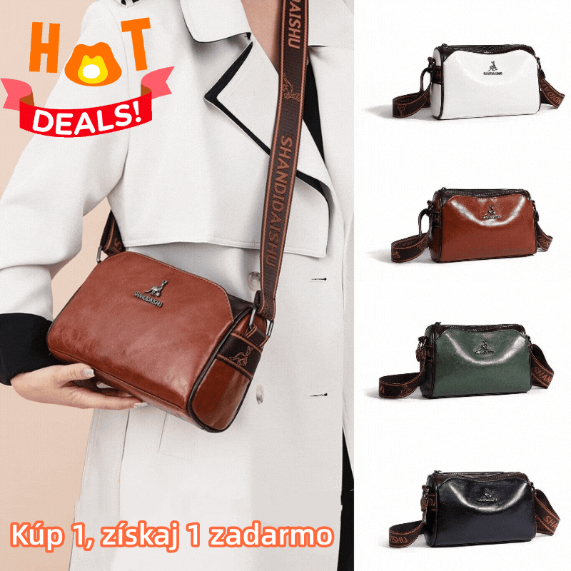 🔥【45% ZĽAVA】👜👜Veľkokapacitná mäkká kožená kabelka, dámska taška cez rameno