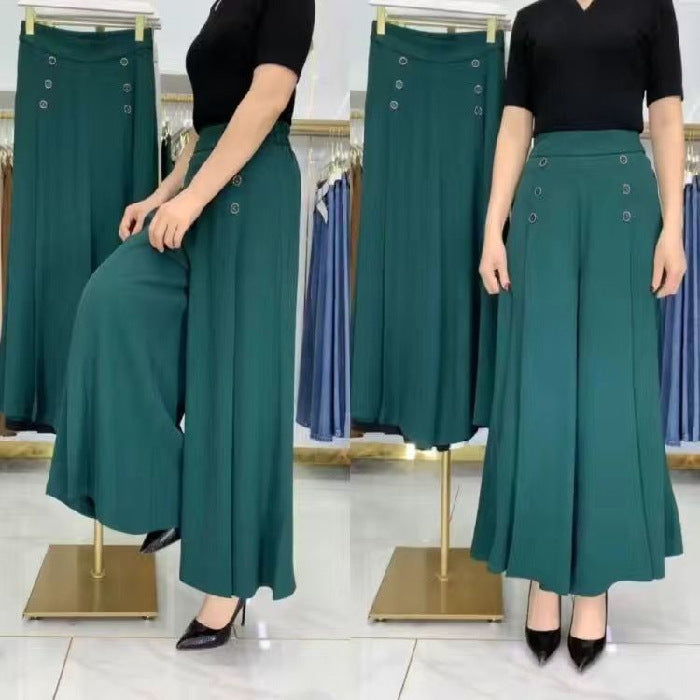 🔥💖【M-5XL】Пролетно-лятна дамска пола с висока талия и широки крачоли за 2026 г.