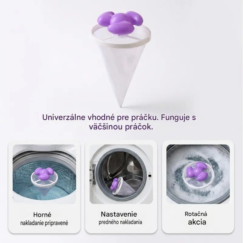 🌀6 kusov 22 €✨ Plávajúci filter do práčky – Zachytáva vlákna, vlasy a zvieracie chlpy pri každom praní 🧺
