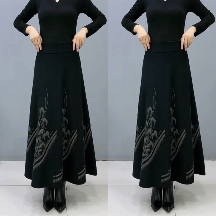 👗🎀【S-3XL】Jesensko in zimsko odebeljeno volneno krilo, modno in vsestransko