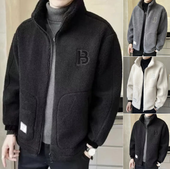 ⛄【L-6XL】Χειμερινό φλις μπουφάν, βαμβακερό παλτό, χοντρό βαμβακερό παλτό από δέρμα αρνιού, ζεστό παλτό-4172201