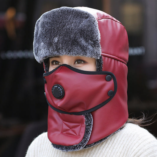 Студо и ветроустойчива зимна кожена шапка