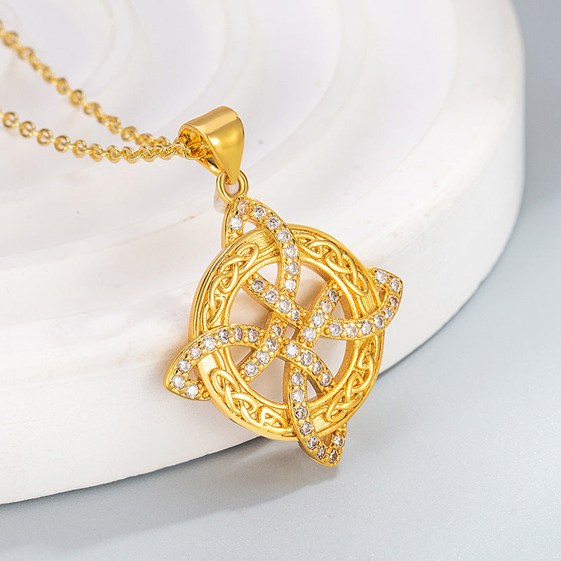 ✨【Kupte jeden, druhý dostanete zdarma!】🔥HORKÝ VÝPRODEJ📿Náhrdelník s čarodějnickým uzlem a třpytivým přívěskem s hvězdicovým výbuchem