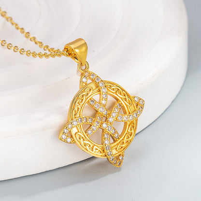 ✨【Kupte jeden, druhý dostanete zdarma!】🔥HORKÝ VÝPRODEJ📿Náhrdelník s čarodějnickým uzlem a třpytivým přívěskem s hvězdicovým výbuchem