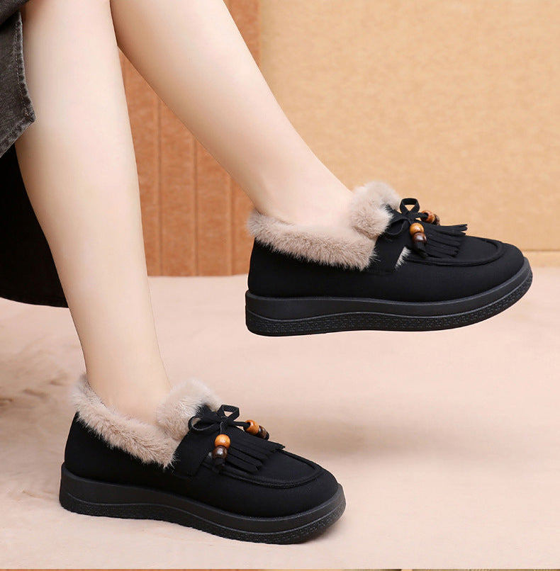 🔥【35-41】Nové zimní teplé kožešinové boty s fleecovou podšívkou