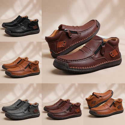 ✨🥾【38-48】【Висококачествени мъжки обувки】Мъжки шофьорски ботуши, висококачествена кожа, ръчна изработка, с поддръжка на свода