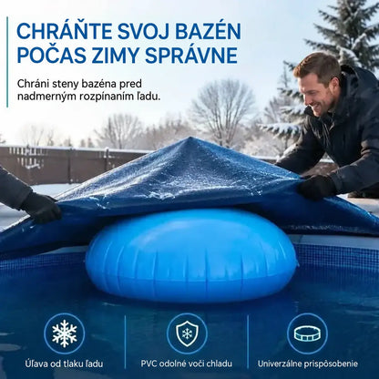 ❄️ Nafukovací vankúš do bazéna — chráni konštrukciu pred tlakom ľadu a pomáha odvádzať vodu a sneh.