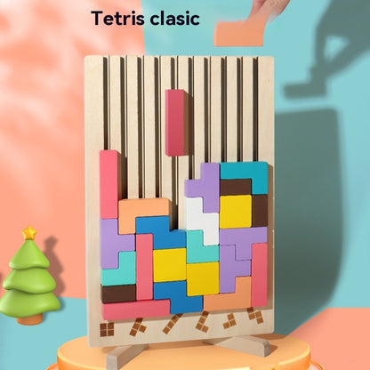 🧩Sleva -40% jen dnes!🧩 Dřevěné stohovací puzzle pro děti – Edukativní, Interaktivní, Rozvíjí motoriku a logiku