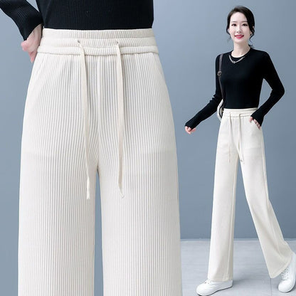 🔥【Kupite eno, dobite eno brezplačno】👖【40–110 kg】✅Nove žametne hlače s širokimi hlačnicami, zelo udobne za nošenje.