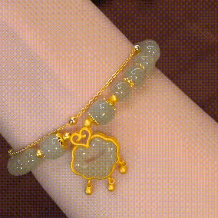 ✨🔥【Αγοράστε 1 και πάρτε 1 δωρεάν】2 τεμάχια για 22 ευρώ--Νέο βραχιόλι Hetian από νεφρίτη σε χρυσό 14 καρατίων