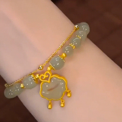 ✨🔥【Αγοράστε 1 και πάρτε 1 δωρεάν】2 τεμάχια για 22 ευρώ--Νέο βραχιόλι Hetian από νεφρίτη σε χρυσό 14 καρατίων