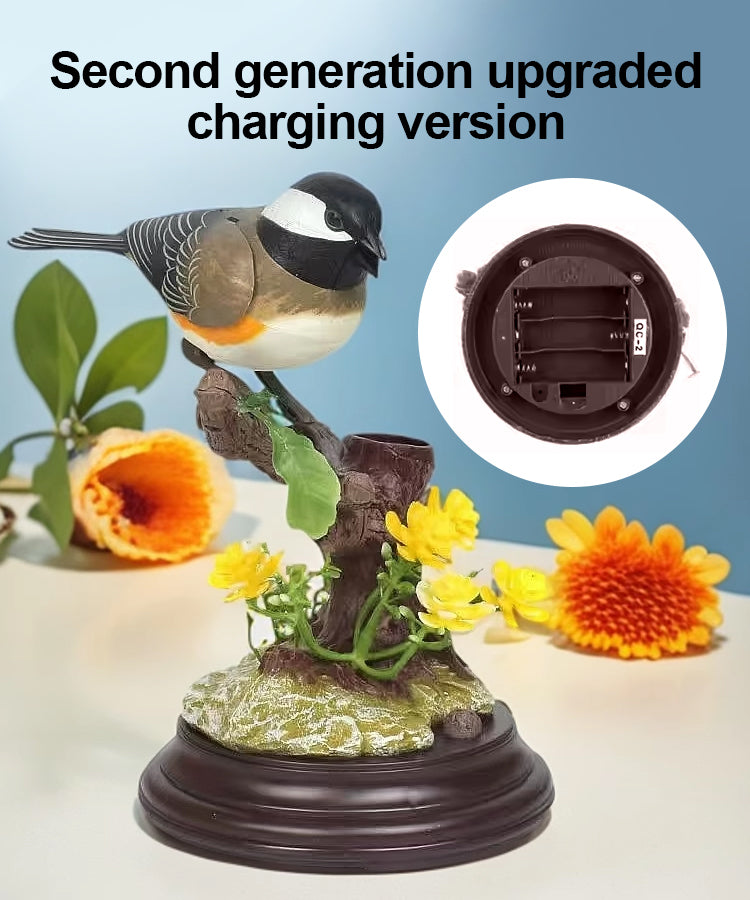 🦜🐦🐦Ustvarjalni, ljubki okraski v obliki ptic z glasovnim upravljanjem za dekoracijo namizja v sobi.