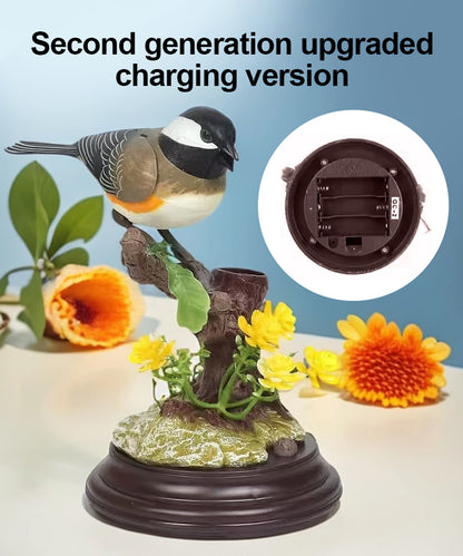 🦜🐦🐦Ustvarjalni, ljubki okraski v obliki ptic z glasovnim upravljanjem za dekoracijo namizja v sobi.