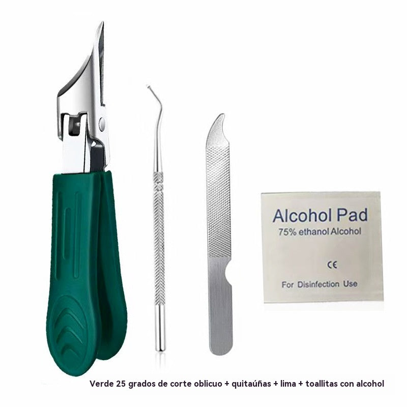 🔥Conjunto de 3 piezas - 50% de descuento🔥 Cortaúñas antisalpicaduras con borde inclinado de 25° (juego de 4 piezas)