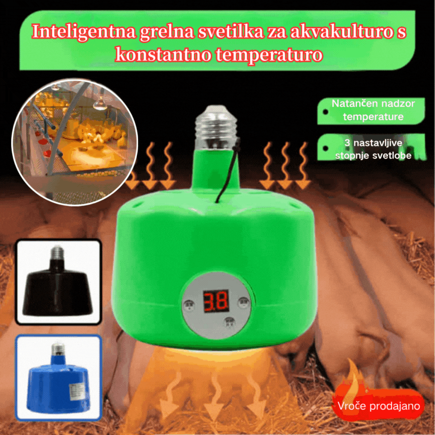 🌈🐣🔥🌡️ Inteligentna svetilka za ogrevanje perutnine s konstantno temperaturo