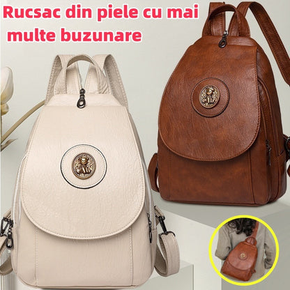 🎒✨【Horký prodej】Nový dámský módní jednoduchý a pohodlný měkký kožený batoh