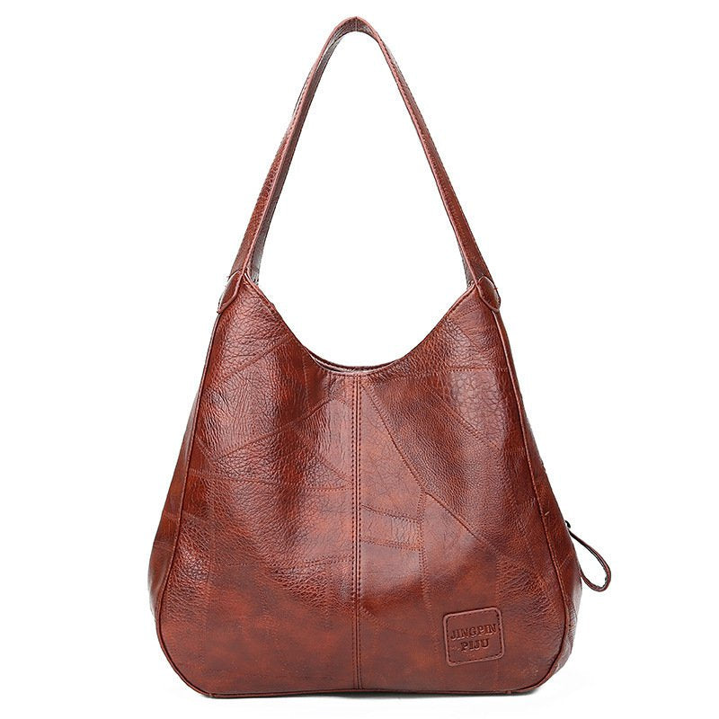 👜💖Nová veľkokapacitná taška cez rameno z mäkkej kože - všestranná módna dámska kabelka