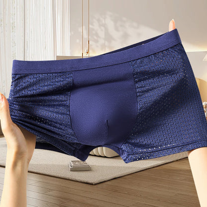 🔥【Kúpte 4 kusov a získajte 4 kusov zadarmo】Pánske pohodlné priedušné sieťované boxerky