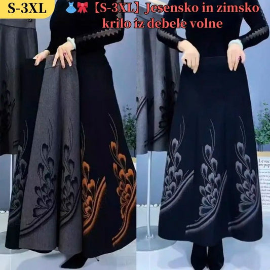 👗🎀【S-3XL】Jesensko in zimsko debelo volneno krilo
