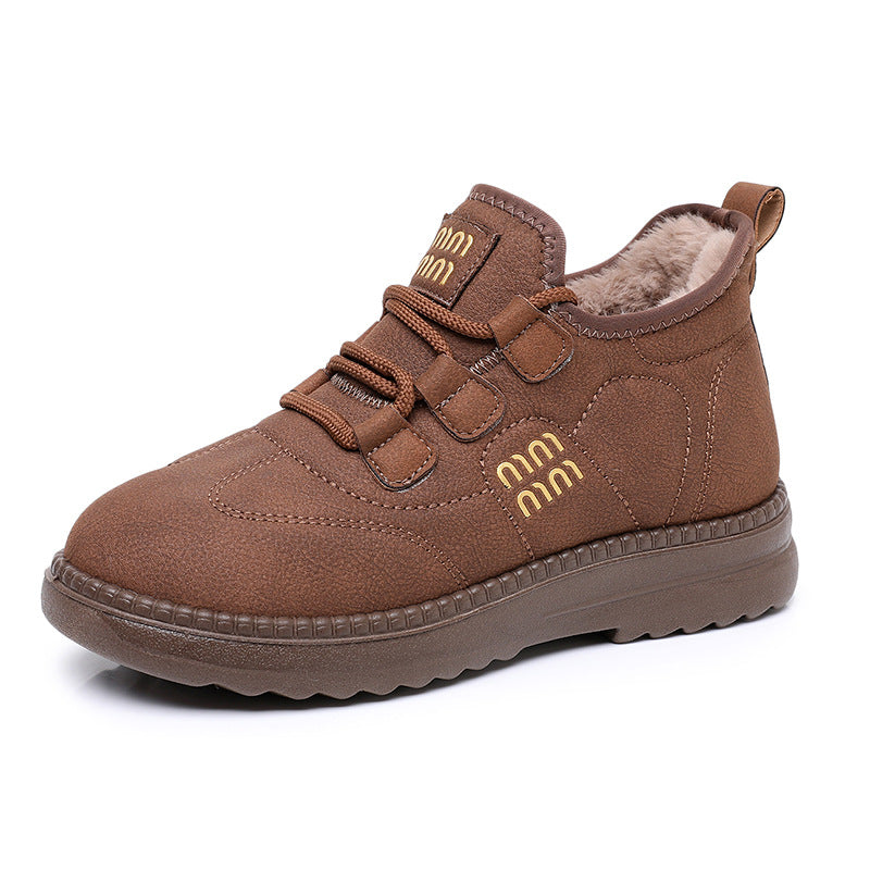 🔥【35-41】Зима 2025, нов стил кадифени и дебели топли снежни ботуши, удобни и неплъзгащи се дебели подметки, които няма да уморят краката ви