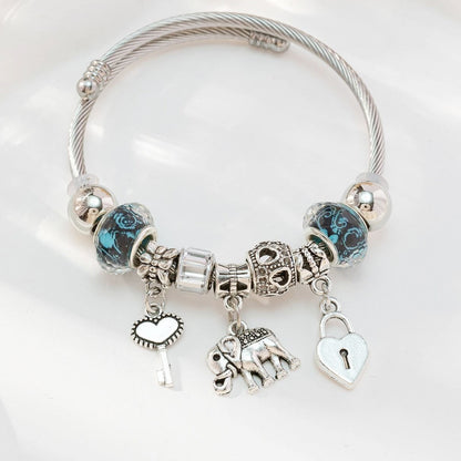 ✨💎【Gorąca wyprzedaż】💖Nowa damska kolorowa bransoletka z kryształowych koralików ze srebra próby 925-4220978