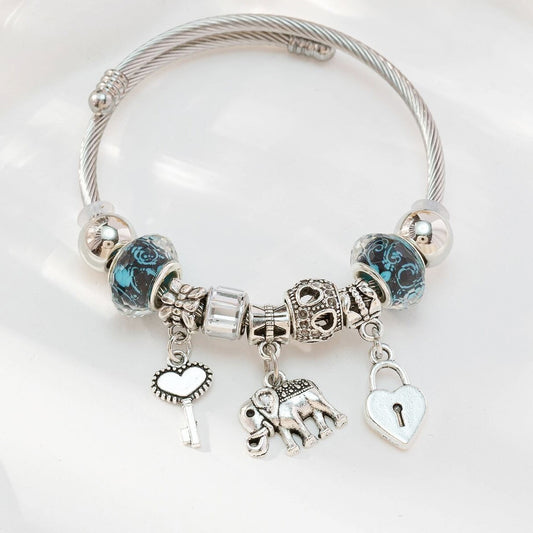 ✨💎【Gorąca wyprzedaż】💖Nowa damska kolorowa bransoletka z kryształowych koralików ze srebra próby 925-4220978