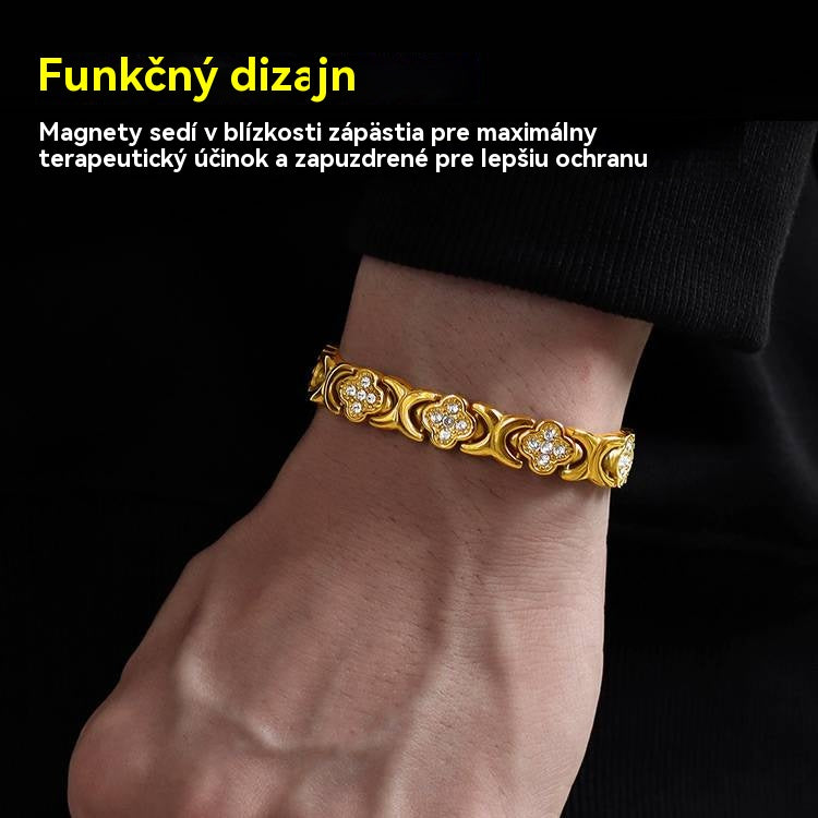 Magnetický náramek Clover Diamond – Objevte své tajemství pro zmírnění stresu a zlepšení magnetického zdraví