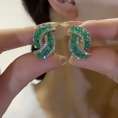 🏆Compra 1 y llévate 1 gratis✨Elegantes aretes de oro con diamantes brillantes