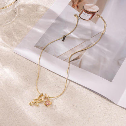 💖Τελευταία μέρα, 50% έκπτωση✨Κολιέ με τρία επίπεδα γραμμάτων A-Z🎀