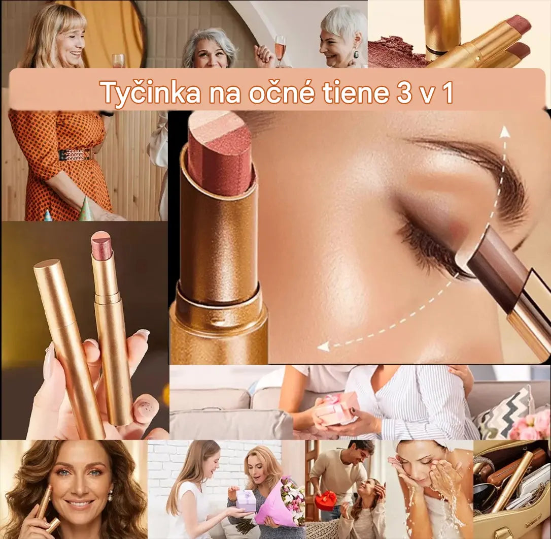 🔥2 kusy 20 €【Kúpte 1 a získajte 1 zadarmo】 ✨Tyčinka na očné tiene 3 v 1 – okamžitý jas, liftingový efekt a dlhotrvajúca výdrž 💄