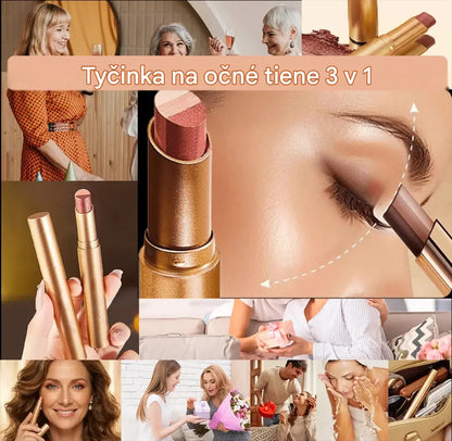 🔥2 kusy 20 €【Kúpte 1 a získajte 1 zadarmo】 ✨Tyčinka na očné tiene 3 v 1 – okamžitý jas, liftingový efekt a dlhotrvajúca výdrž 💄