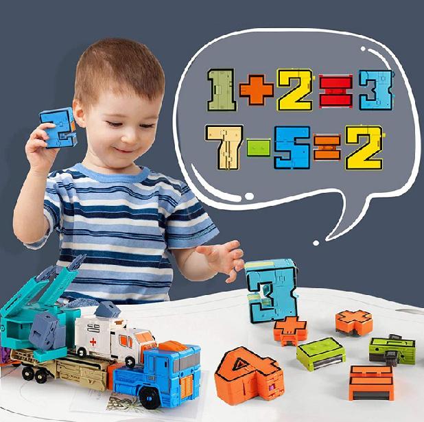 🧩 [50% zľava] Transformery s abecedou a číslami pre deti – 🚗 Zábava, kreativita a učenie