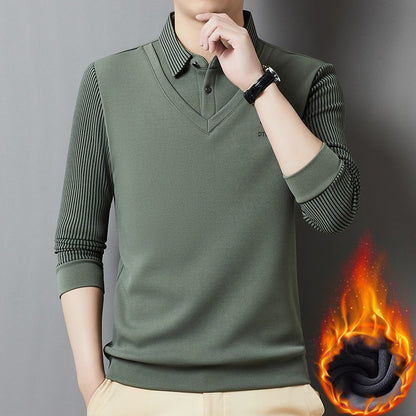 🔥【45% OFF】👔Predaj na konci roka🔥【M-4XL】Mužský prémiový kašmírový dvojdielny teplý top všetko v jednom