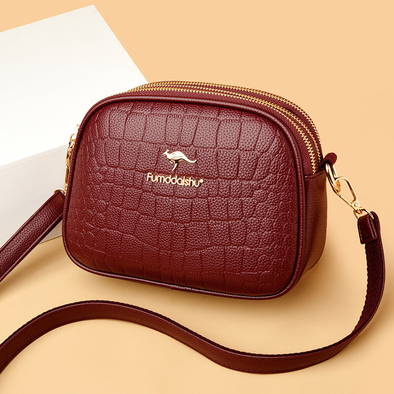 👜Модна многопластова кръстосана чанта с голям капацитет чанта за мобилен телефон