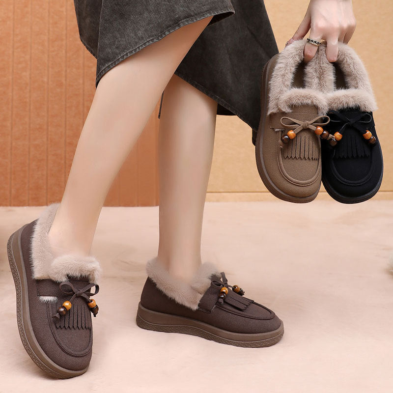 🔥【35-41】Nové zimní teplé kožešinové boty s fleecovou podšívkou