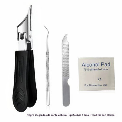 🔥Conjunto de 3 piezas - 50% de descuento🔥 Cortaúñas antisalpicaduras con borde inclinado de 25° (juego de 4 piezas)