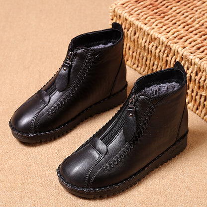 🔥Vroča prodaja🔥【35-42】Ženski jesenski in zimski škornji z mehkim podplatom in zadrgo, modni in udobni