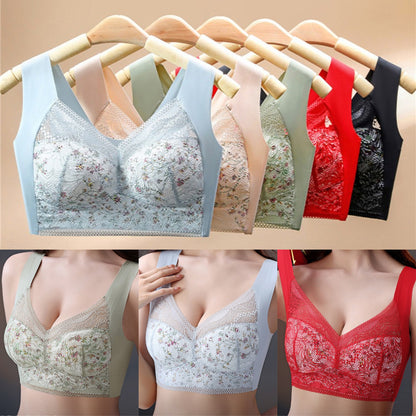 🔥【Akcija – Popust do 50%!】💕【3 komada】Bešavni grudnjak od ledene svile velike veličine, prozračan i podesiv