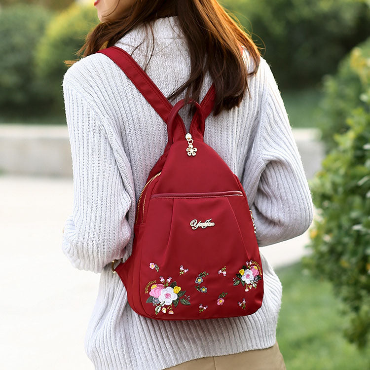 🎒🌺 Kiváló minőségű divatos hímzett hátizsák