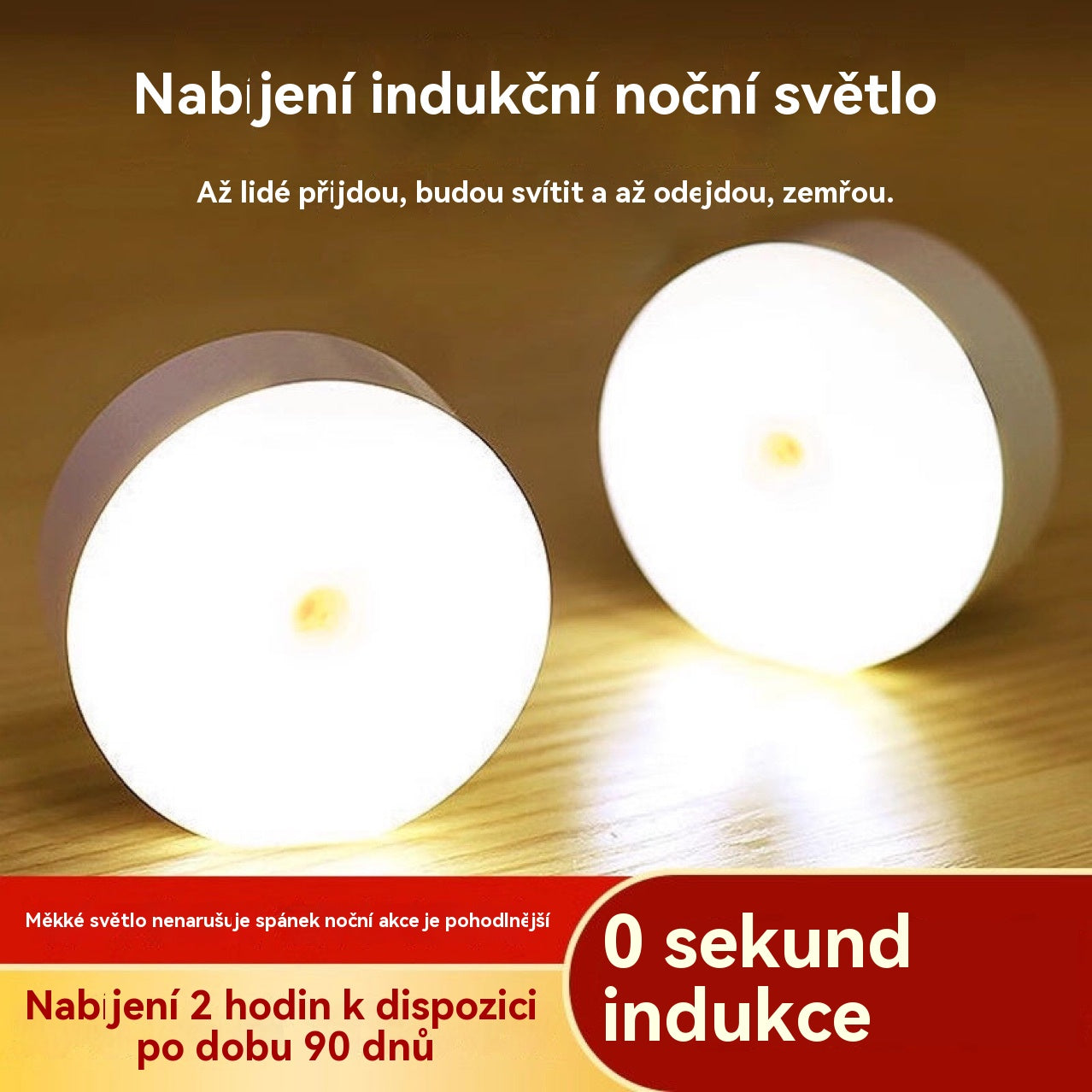 🏡💡Inteligentní LED lampa s indukcí lidského těla, pohodlné a praktické nabíjení