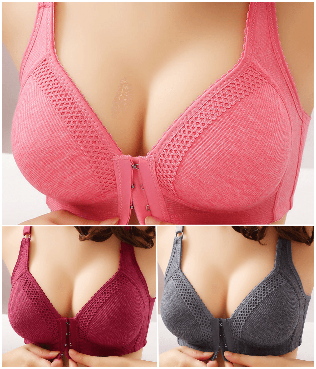 💥【Απίστευτη τιμή!】🔥【Πακέτο 3】Σουτιέν υψηλής ποιότητας push up χωρίς ραφή, μόδα και σέξι, αποτρέπει την πτώση
