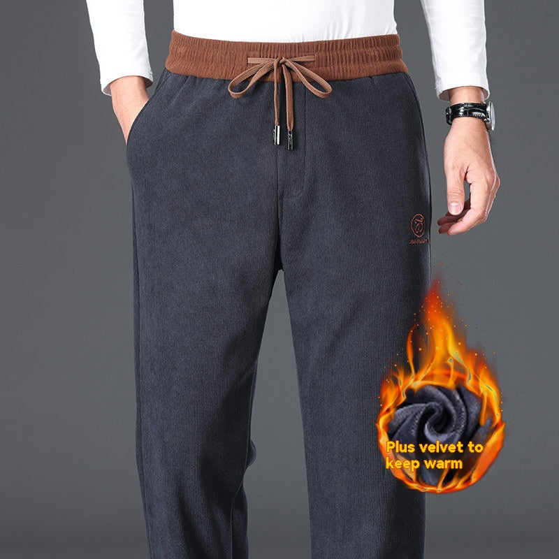 🔥🔥【50%OFF】Nové vysoko kvalitné nohavice z čistej bavlny, zosilnené a podšité flísom, ležérne a pohodlné.