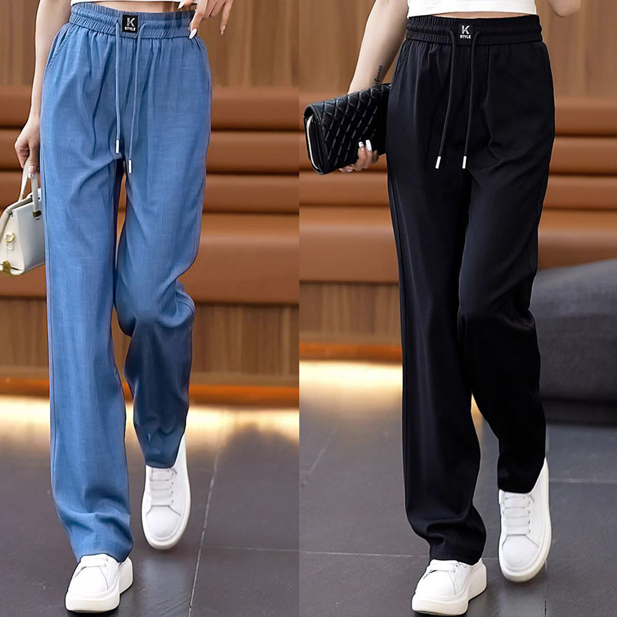 🔥【Omejena akcija: popust do 50 % + plačilo po povzetju】👖【S-3XL】Visokokakovostne mehke hlače sproščenega kroja z lepim padcem