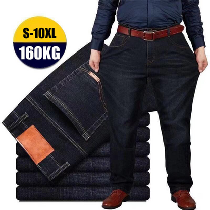 👖😎【50% sleva🔥】【S-10XL】😍 Pánské strečové džíny velké velikosti, ležérní široké kalhoty, nosnost až 160 kg nebo více