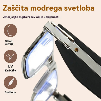【Kupite 1, dobite 1 gratis】Zložljiva bralna očala z zaščito pred modro svetlobo in etuijem